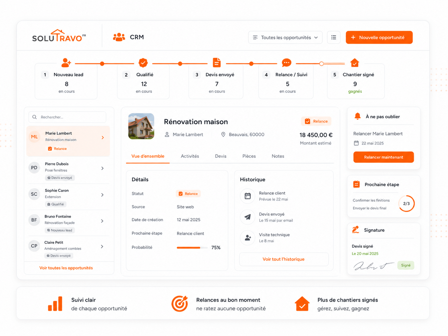 Interface de saisie rapide pour ajouter de nouveaux produits ou prestations dans la bibliothèque personnelle, facilitant la personnalisation des devis avec des tarifs spécifiques.