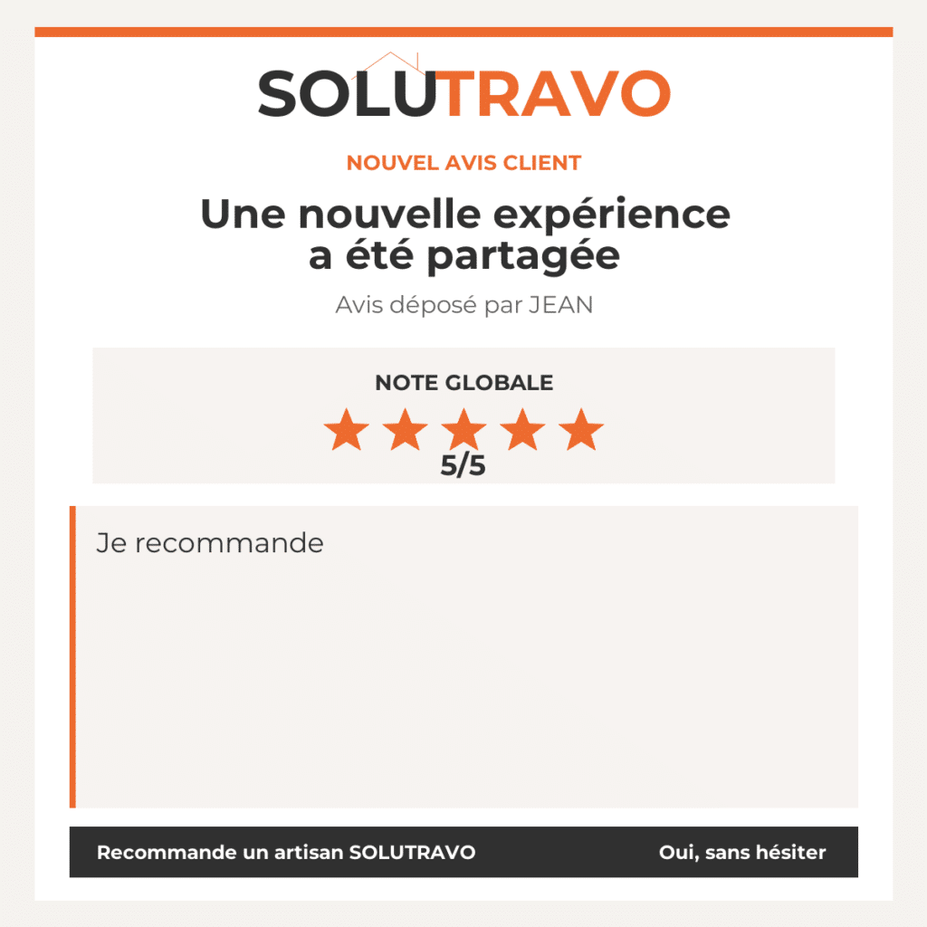 Avis client SOLUTRAVO de JEAN